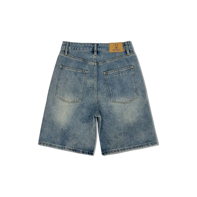 HIPANDA Denim Shorts Men's Nostalgic Blue-1