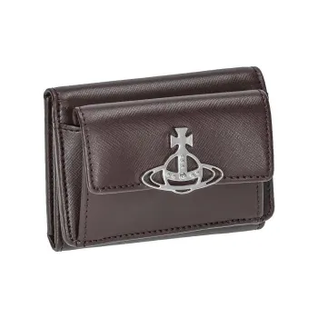 Vivienne Westwood Cow Leather Wallet Women's Dark Brown