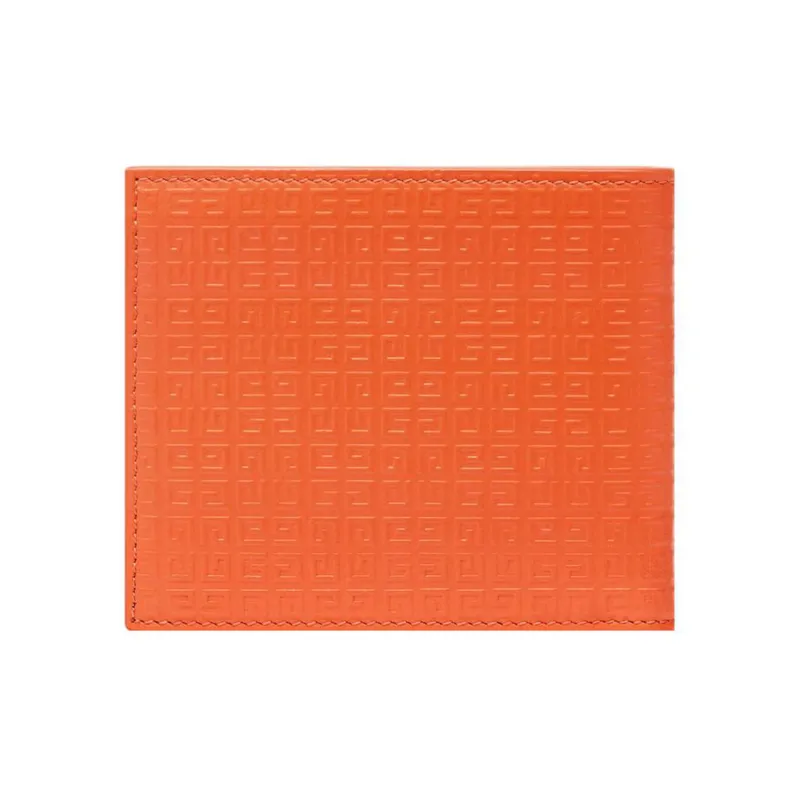 GIVENCHY 4G Cow Leather Wallet Men's Bright Orange-1