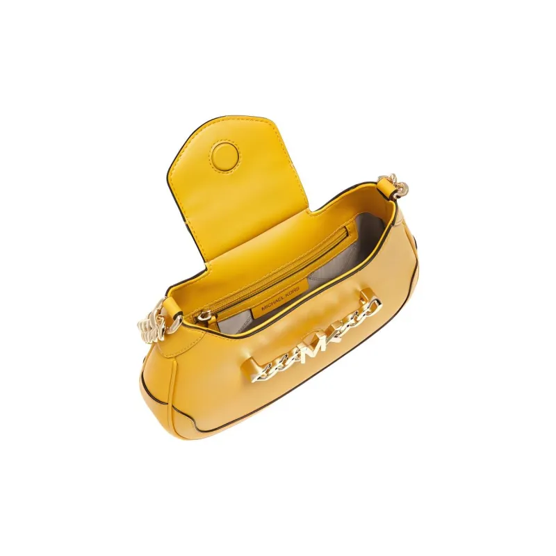 MICHAEL KORS MICHAEL KORS Handbag Collection Hally Cow Leather Underarm Shoulder Bag Women's Yellow-3