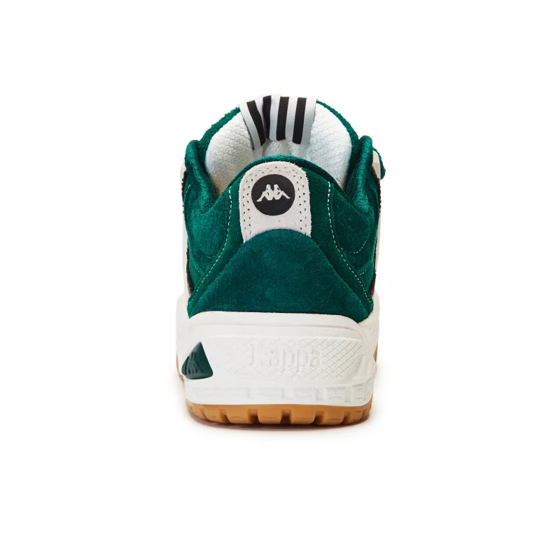 Kappa Coverage Anti Slip And Wear Resistant Mid Top Skateboard Shoes Unisex Green White-5