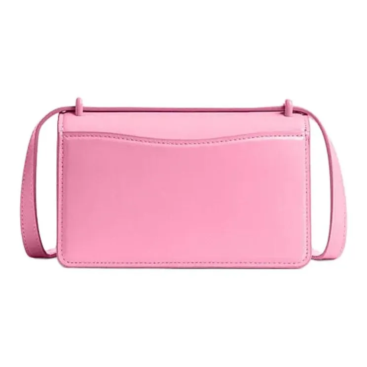 COACH Bandit Cow Leather Shoulder Bag, Crossbody Bag Trumpets Women's Bright Pink-2