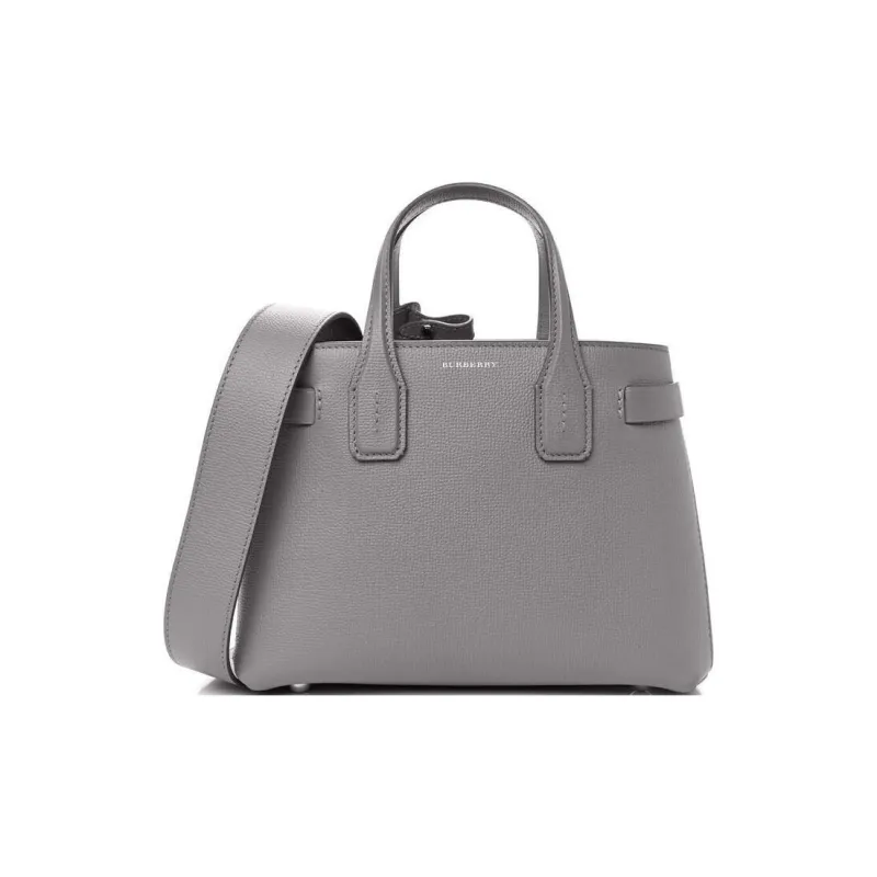 Burberry Cow Leather Shoulder Bag Crossbody Bag Handbag Women's Gray-0