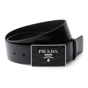 PRADA Saffiano Logo print Belt