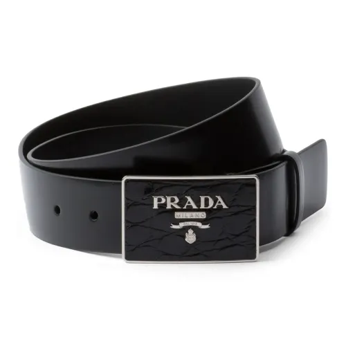 PRADA Saffiano Logo-print Belt