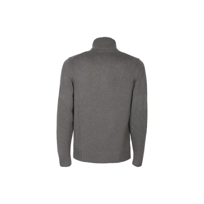 Zanone Funnel neck Ribbed knit Cardigan-1