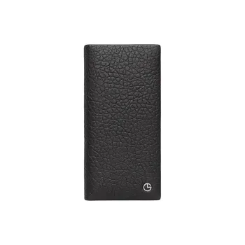 GOLDLION Top Grain Genuine Leather Wallet Regular Men's Black