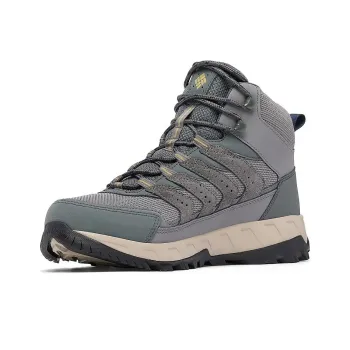 Columbia Slip Resistant, Abrasion Resistant, Cushioning, Waterproof Mid Top Hiking Shoes Men's Gray