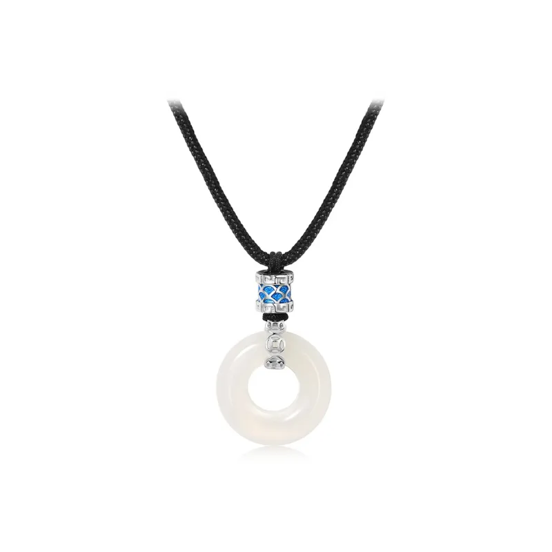 Bermuda Eyes Chalcedony Jade Necklaces Unisex-1
