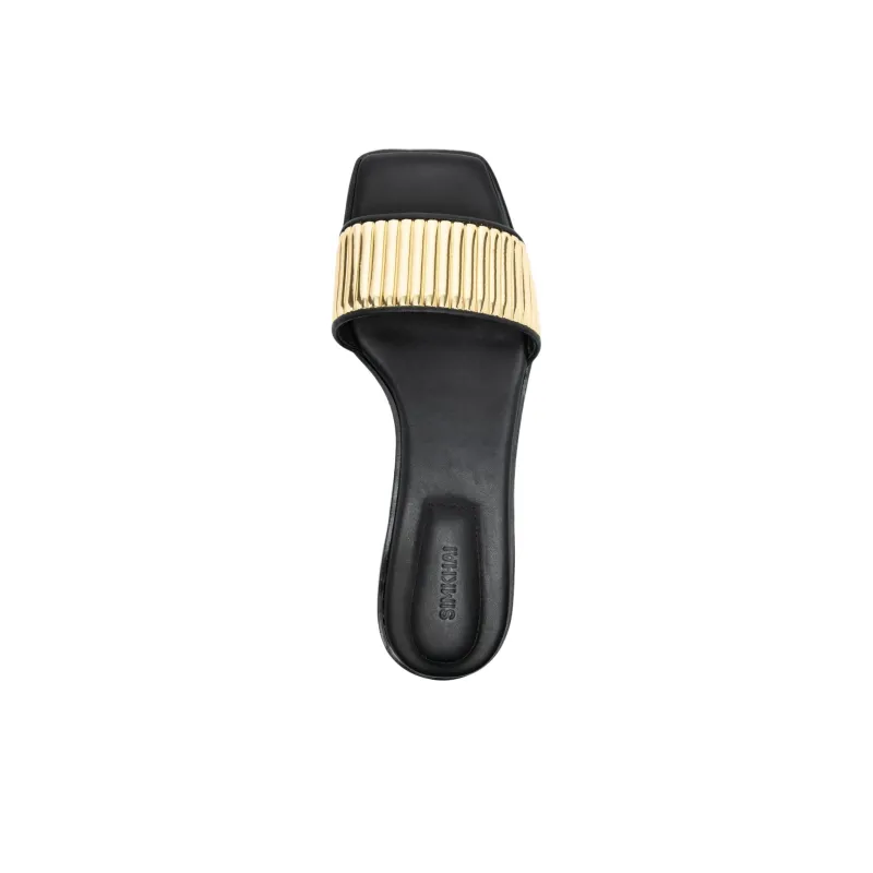 Simkhai Carter Leather Slides-4