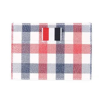 THOM BROWNE Iconic Stripe Checked Card Holder