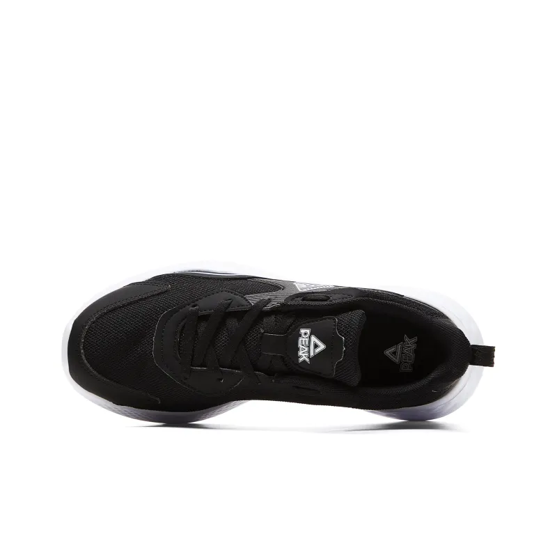PEAK Cushioning Abrasion Resistant Breathable Slip Resistant Low Top Running Shoes Women's Black Baymax-3