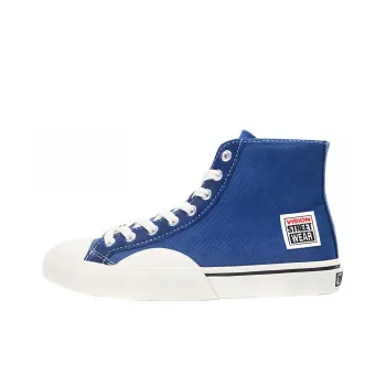 Vision Street Wear 80's Canvas Hi Anti Slip Wear Resistant High Top Canvas Shoes Unisex Blue