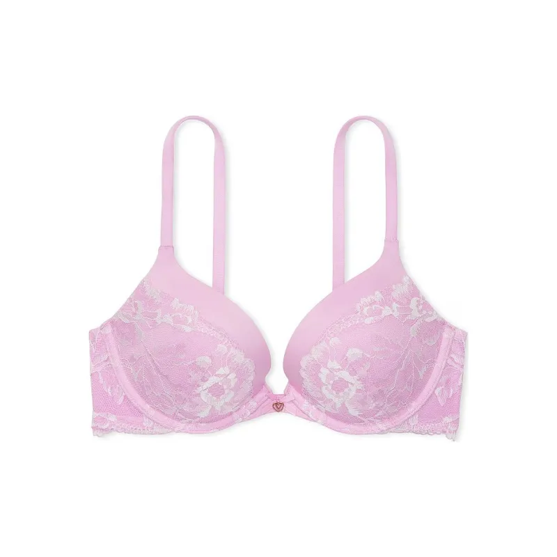 Victoria's Secret BODY BY VICTORIA 7451 Support Style Push-Up Lace-Cup Bra/Violet Sugar Bra Women's Violet-0