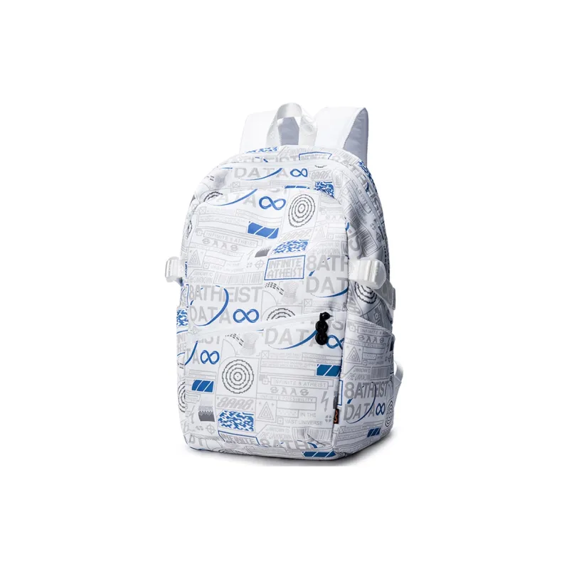 8atheist Polyester Students Backpack Laptop Bag Regular Unisex Starry White-1