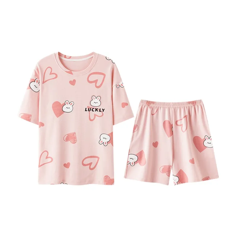 Top Melon Pajama Set Women's Pink-0