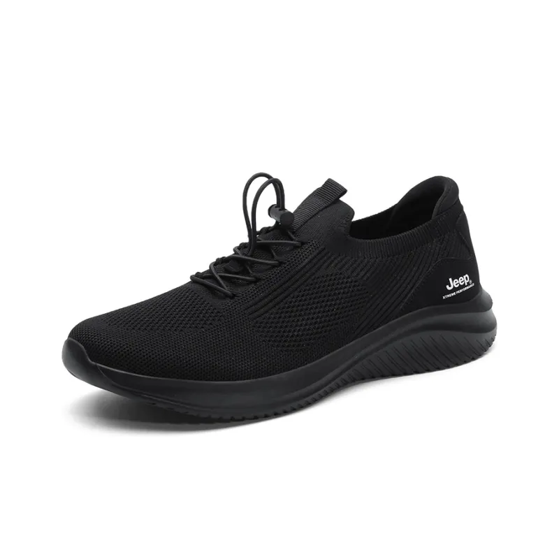 Jeep Wear resistant Lightweight Breathable And Non slip. Low Top Trekking Shoes Men's Black-2