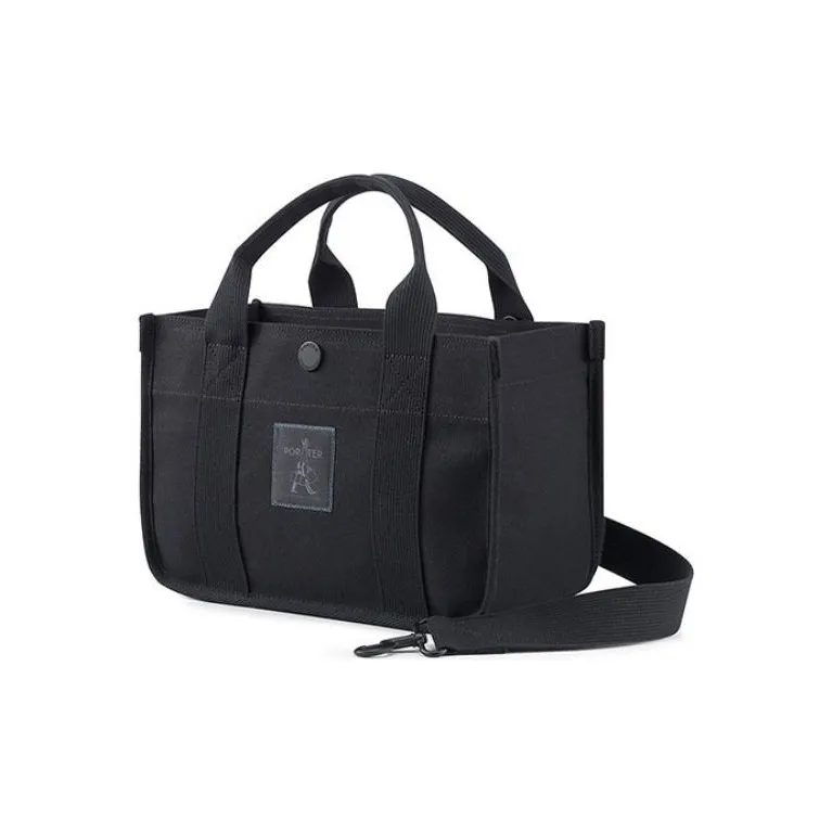PORTER Canvas One Shoulder Crossbody Canvas Bag Handbag Unisex Black-1