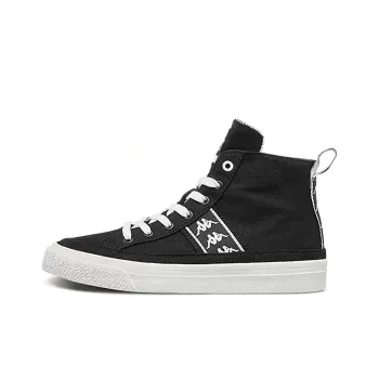 Kappa BANDA Anti Slip Wear Resistant High Top Skateboard Shoes Unisex Black
