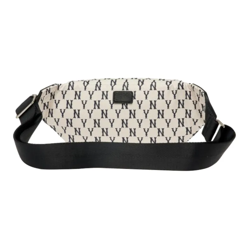 MLB Monogram Collection Polyester Combo Bag Fanny Pack Regular Unisex Black White-2