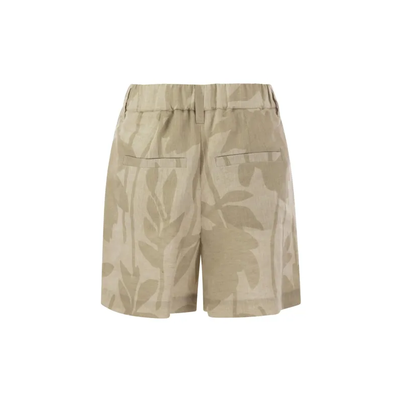 Brunello Cucinelli Floral Printed Bermuda Shorts-1