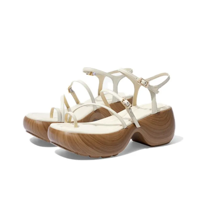 ZSAZSAZSU Strap Sandals 6.5cm Women's Ecru-1