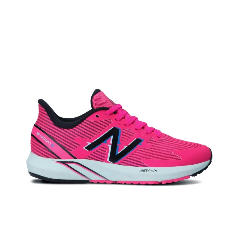 New Balance Hanzo Slip Resistant Cushioning Wear Resistant Low Top Running Shoes Women's Pink-1