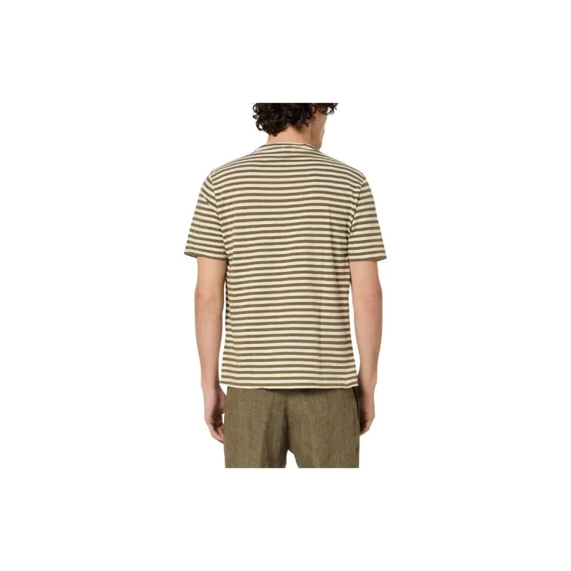 MASSIMO ALBA Stripes Crew Neck Pullover Short-Sleeved T-Shirt Men's Green-1