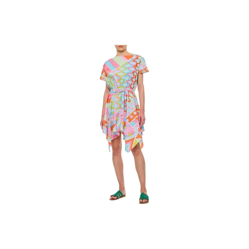 EMILIO PUCCI Short Sleeved Dress Women's Multicolor-1