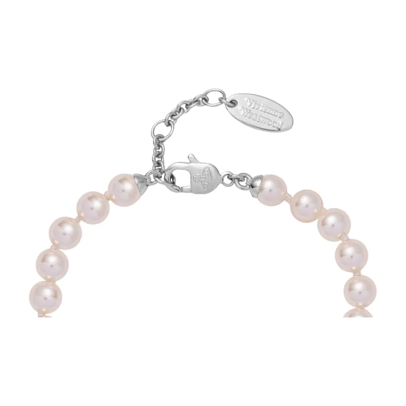 Vivienne Westwood Platinum Plated Pearl Bracelets Women's Silver White-3