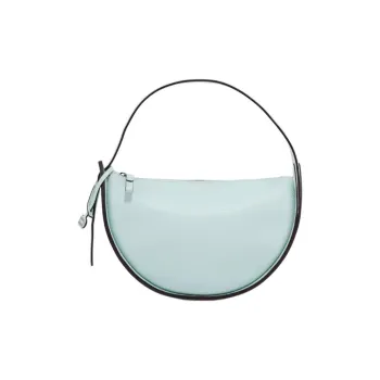 Delvau Mozart Grain Calfskin Shoulder Bag Crossbody Bag Handbag Women's Celadon Green