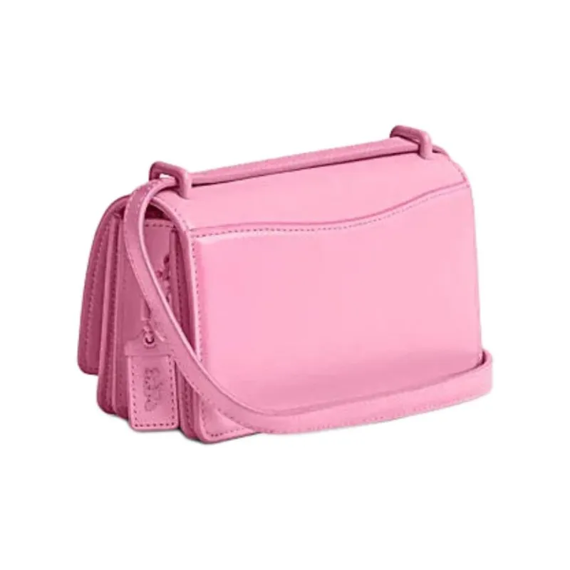 COACH Bandit Cow Leather Shoulder Bag, Crossbody Bag Trumpets Women's Bright Pink-1