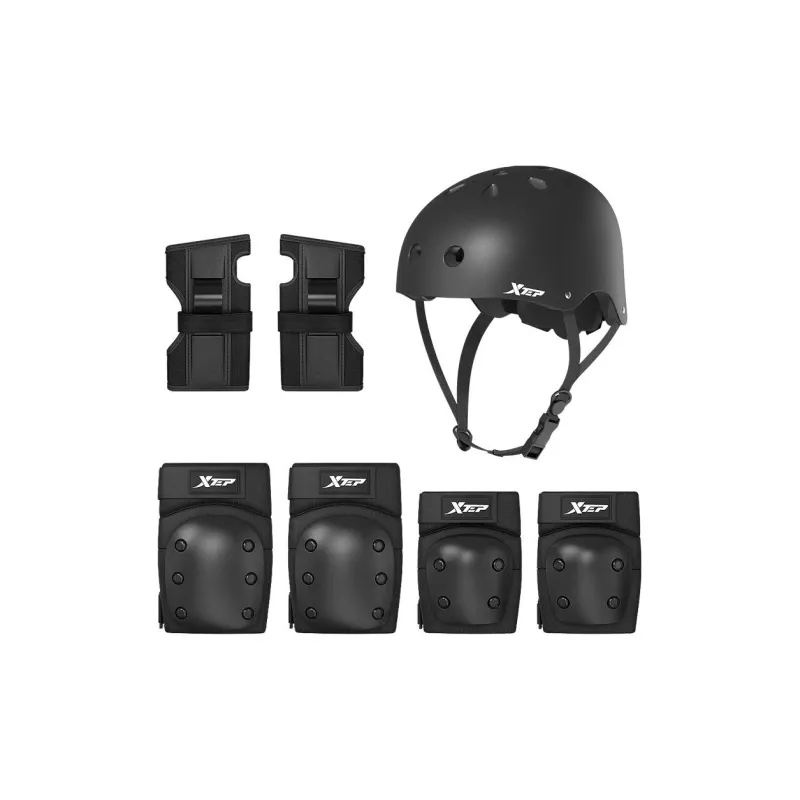 XTEP Skateboard Protective Gears Helmet Knee Pads Elbow Pads Hand Guards EVA EPS Unisex-2