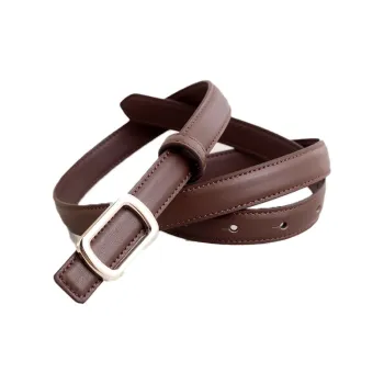 AAJF Top Grain Cow Leather Thin Belt Versatile Fashion Pant Waistband Leather Belts Women's Width  2cm