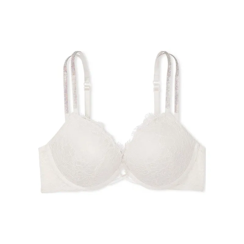 Victoria's Secret PINK VERY SEXY Bombshell Add-2-Cups Sth Push-Up Bra/ CW Bra Women's Coconut White-0