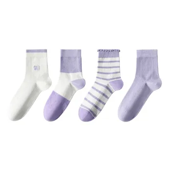 MIIOW Mid-Calf Socks Women's 4 Pack