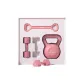 Pink Dumbbell 3kg+10LB Kettlebell+Tensioner