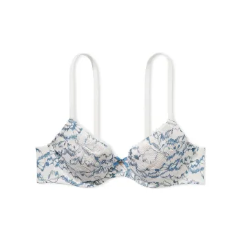 Victoria's Secret BODY By VICTORIA Collection 8442 Push Up Invisible Lift Unlined Smooth Demi Bra Women's Coconut White