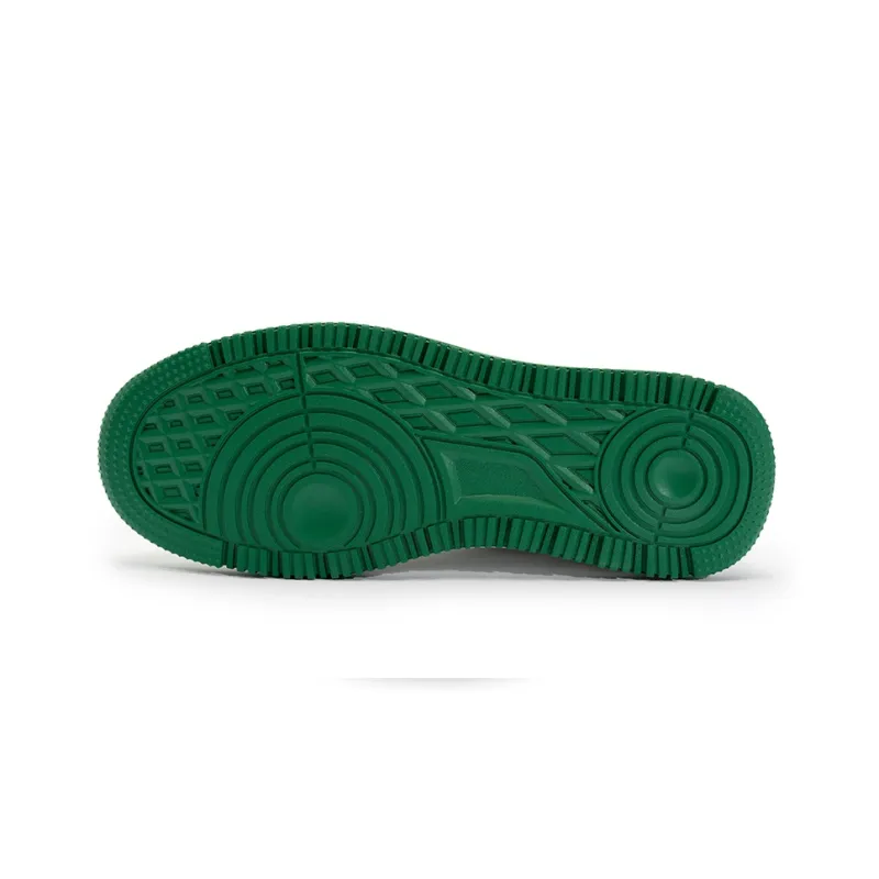 Seattle Palm Anti Slip Wear Resistant Low Top Skateboard Shoes Unisex White Green-7