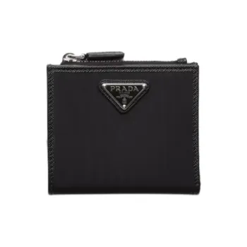 PRADA Recycled Nylon Wallet Small Size Men's Black
