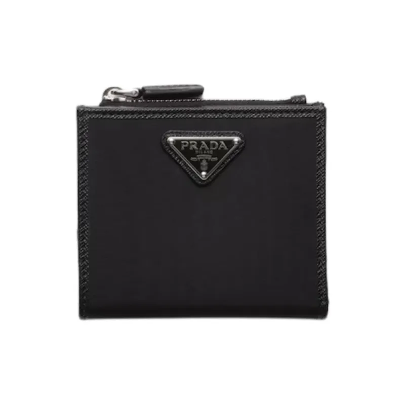 PRADA Recycled Nylon Wallet Small Size Men's Black-0