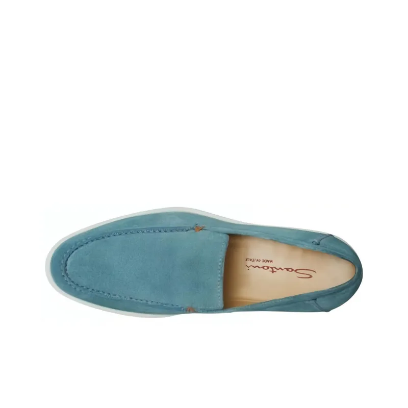 Santoni Almond toe Suede Loafers-3