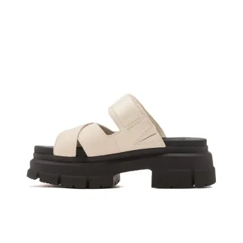UGG 70mm Crossover strap Leather Slides