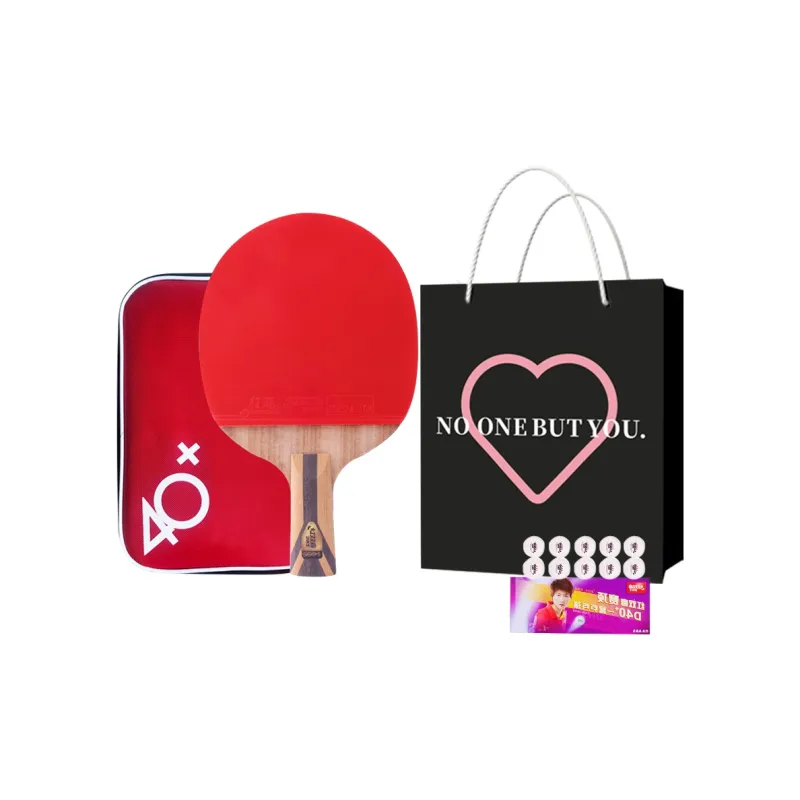 DHS Ping Pong Paddles Unisex Teak, Carbon Red/Black-12
