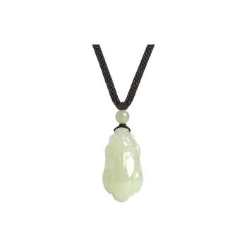 Baozhi Hetian Jade Necklace Green Jade Unisex