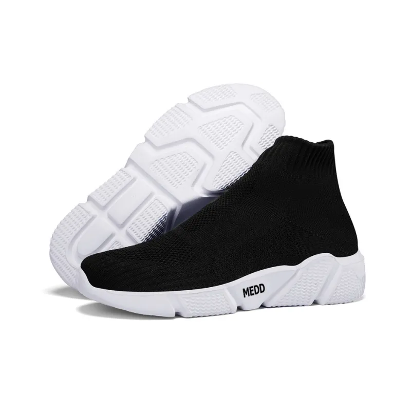 Medd Casual Shoes Unisex High Top Black-2
