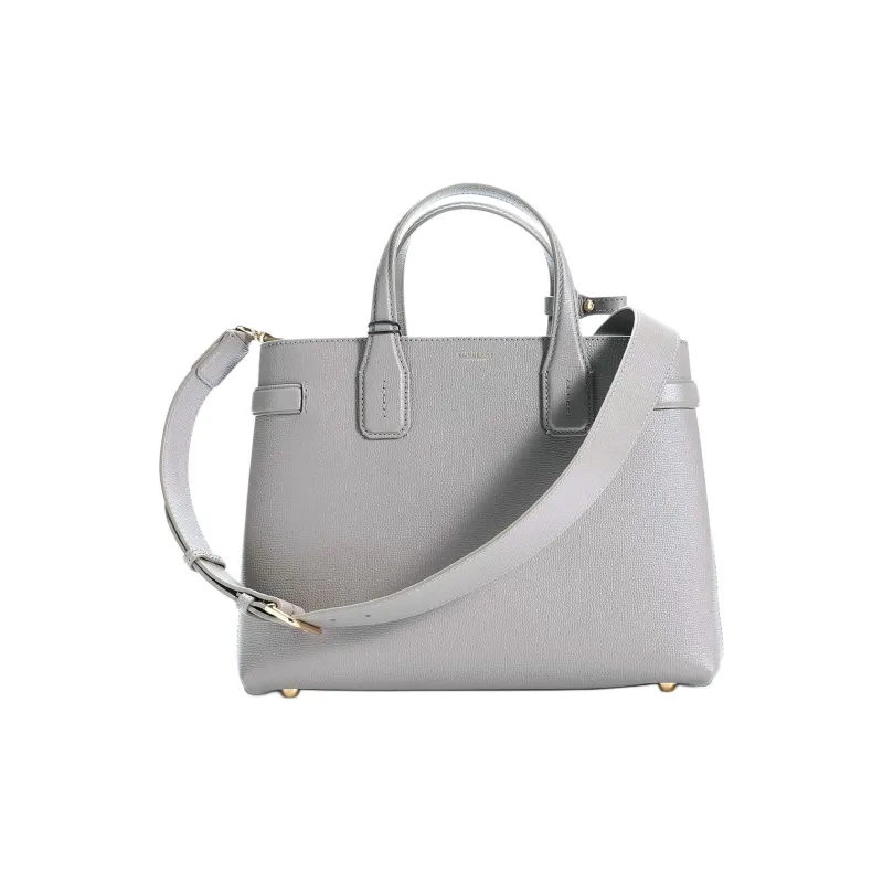Burberry Cow Leather Shoulder Bag Crossbody Bag Handbag Women's Gray-1