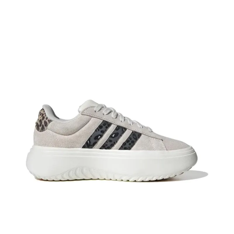 Adidas Neo GRAND COURT Durable Breathable Low Top Skateboard Shoes Women's Gray Black-1