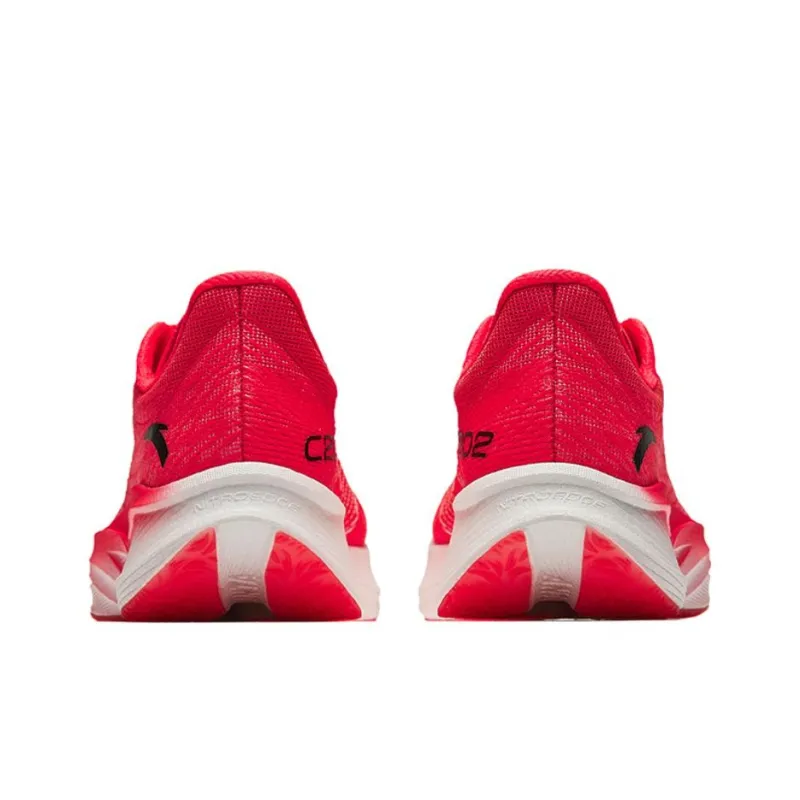 Anta Cushioning Wear Resistant Low Top Marathon Running Shoes Men's Red-3