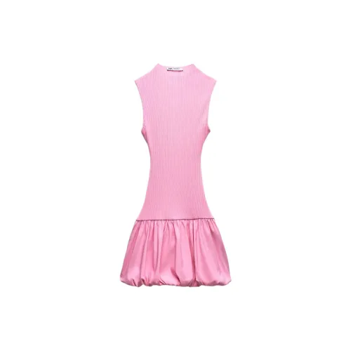 ZARA Sleeveless Dresses Women's Pink